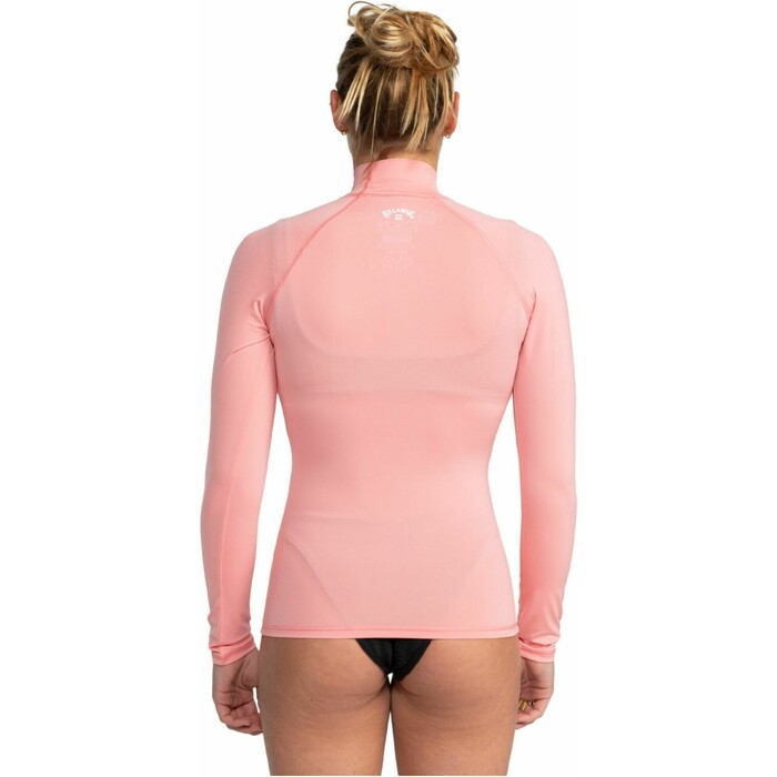 2024 Billabong Womens Tropic Surf UV50 Long Sleeve Rash Vest EBJWR03014 - Flamingo